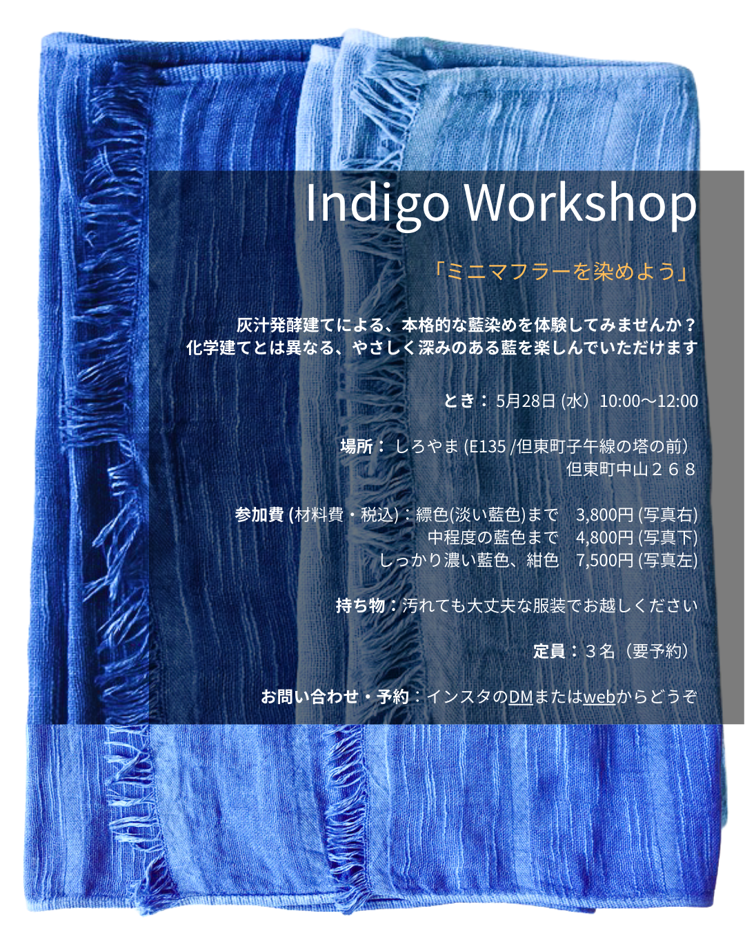 Workshop ミニマフラーを染めよう